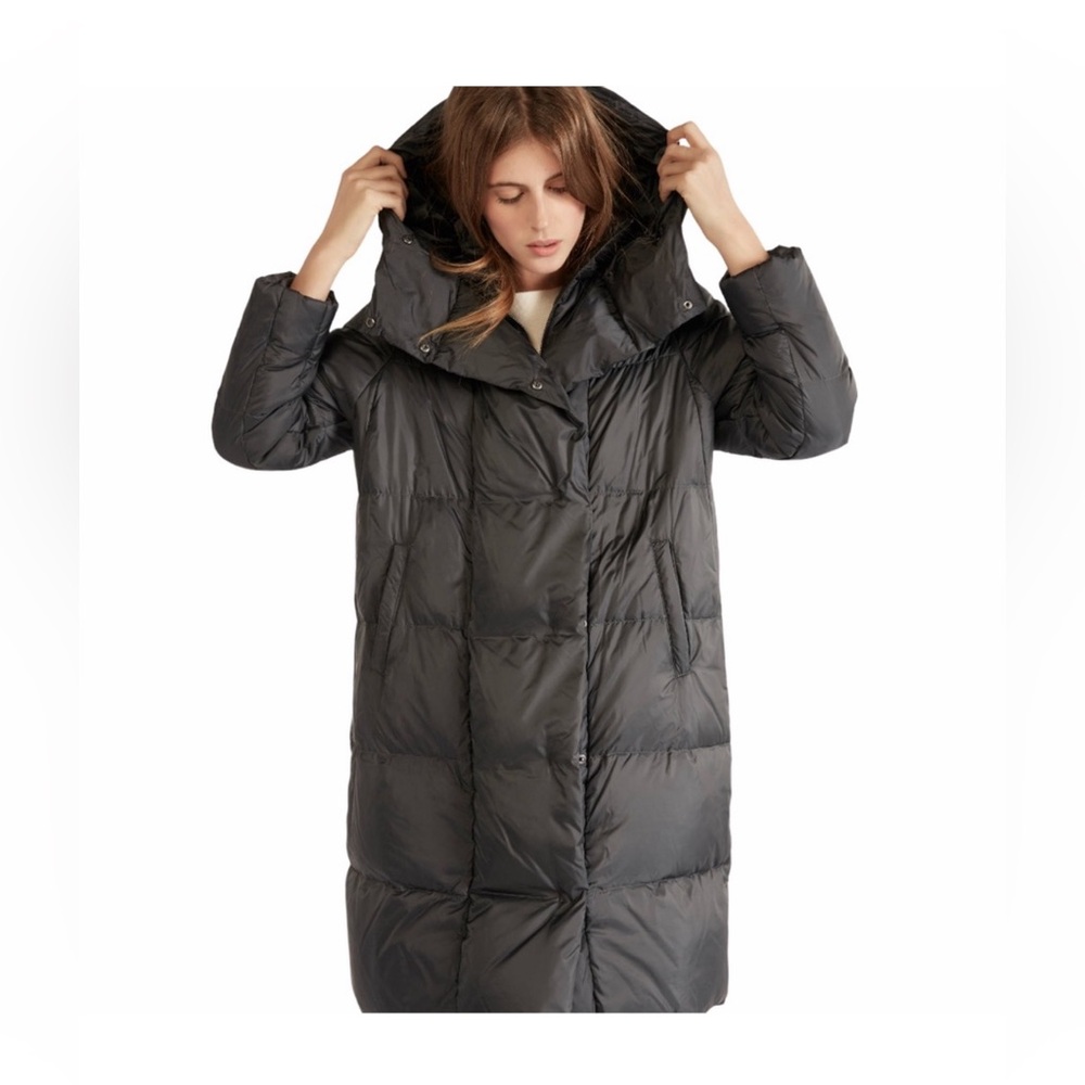 Gerard Darel black down midi puffer coat (36) 🤩